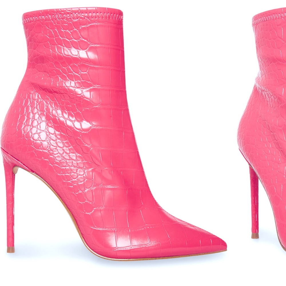 Steve Madden Posse Pink Crocodile boot 7